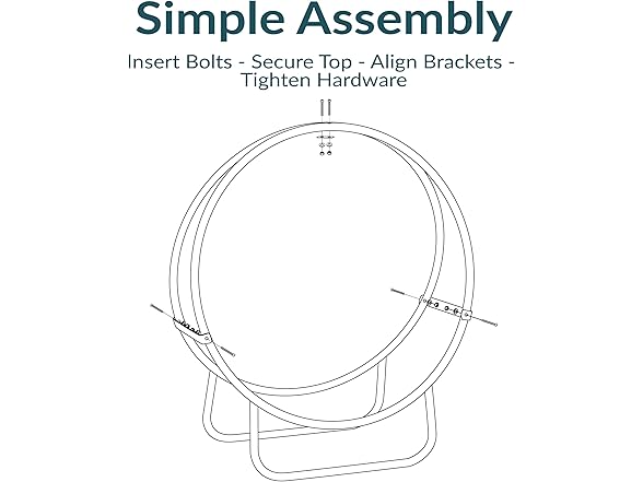 Sunnydaze 48-Inch Outdoor Firewood Rack Hoop