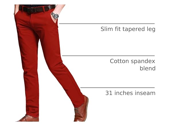 Match Men (42) Slight Stretch Chino Casual Pants