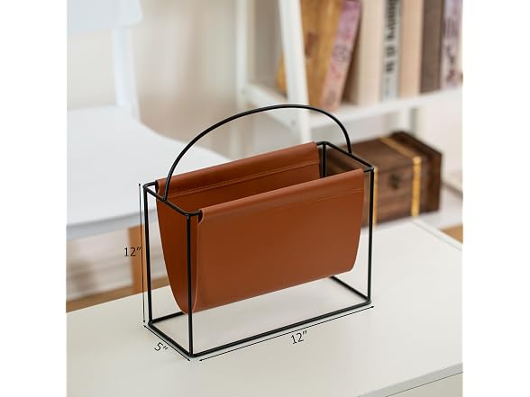 Fabulaxe Arch Gold-Tone Metal Magazine Rack 