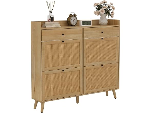 dainslef Shoe Storage Cabinet Oak