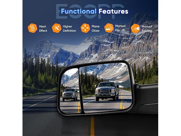 ECCPP Tow Mirrors Towing Mirrors fit for Rig