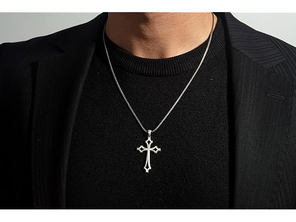 bysilvergates Cross Necklace for Men 925