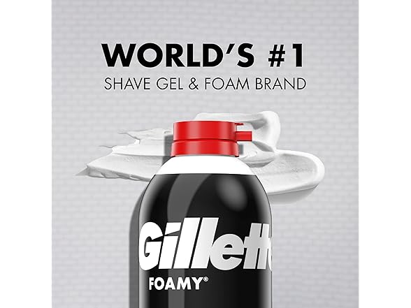 Gillette Foamy Shaving Cream, Regular, 11 Oz