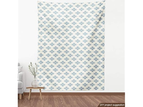Ambesonne Geometric Fabric by The Yard, Abstract Leaves