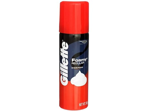 Gillette Foamy Shave Cream, Regular, 2 Oz (56 G)