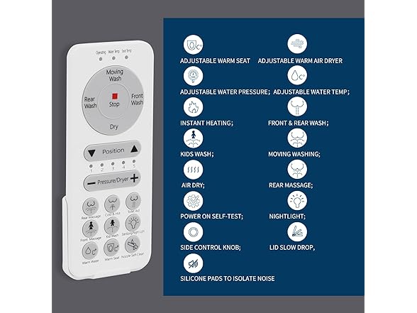 KAPOGO Bidet Toilet Seat Heated Bidet With Dryer