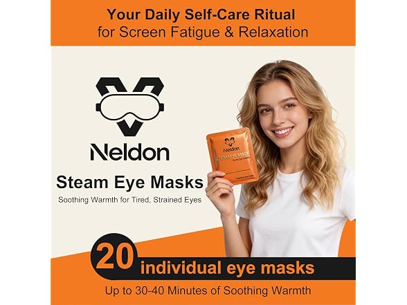 Neldon 20 Pack Steam Eye Mask Disposable