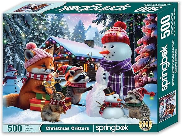 Springbok Christmas Critters 500 Piece Puzzle
