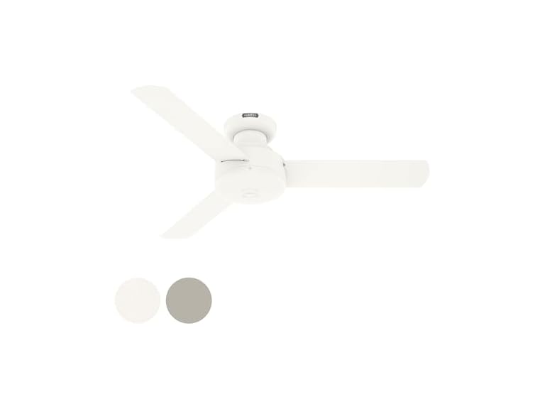 Hunter Fan 44-inch Ceiling Fan with 3-Blades Matte White