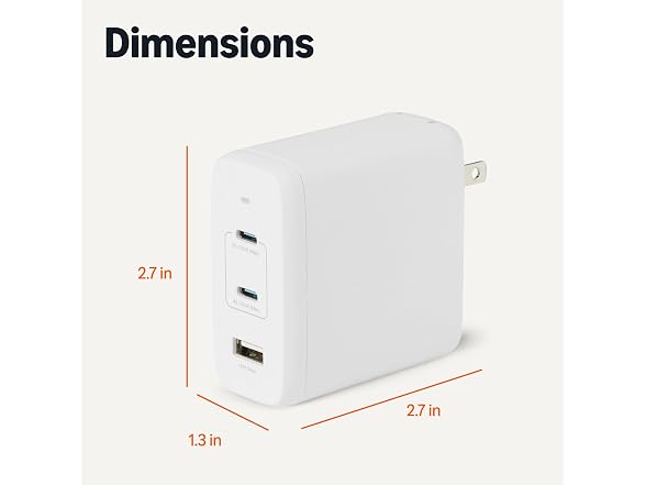 Amazon Basics 120W Fast Charging USB-C Nano GaN Wall Charger
