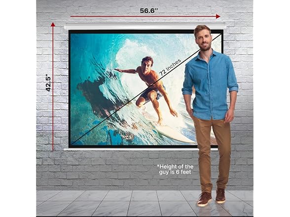 Pyle Manual Pull-Down Projector Screen