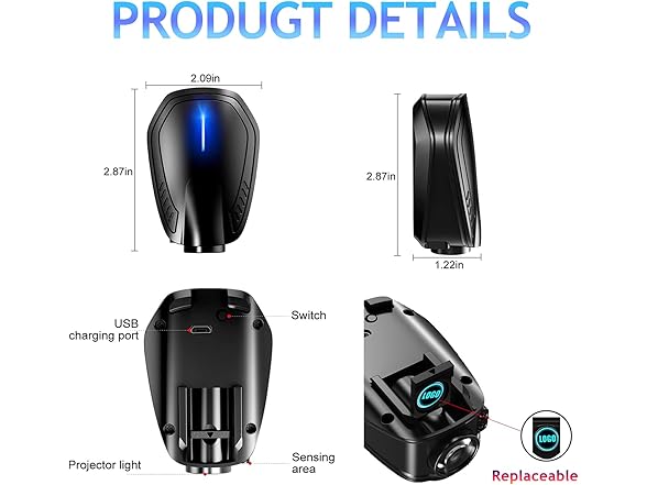 DZJJHK DZJJHK 2PCS Car Door Lights Logo Proje