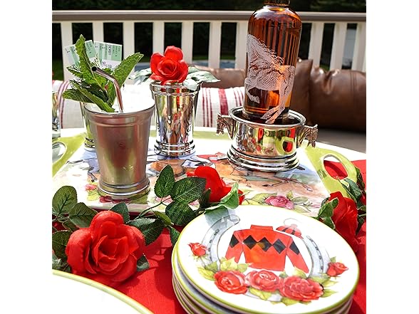 Derby Day at the Races Set of 4 Canape Plates