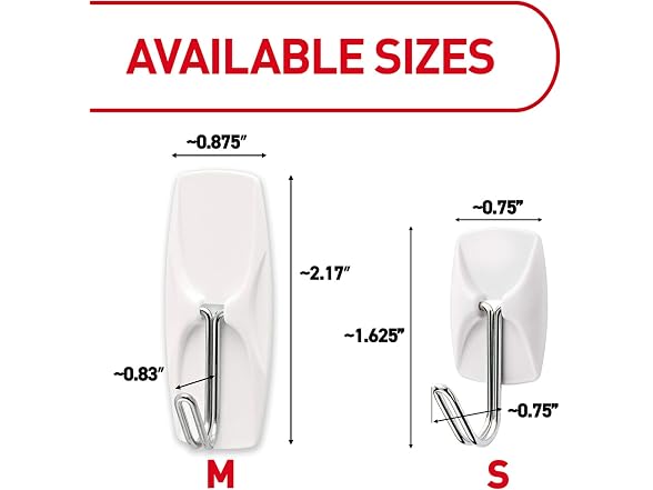 Command Small Wire Hooks, 16 Hooks