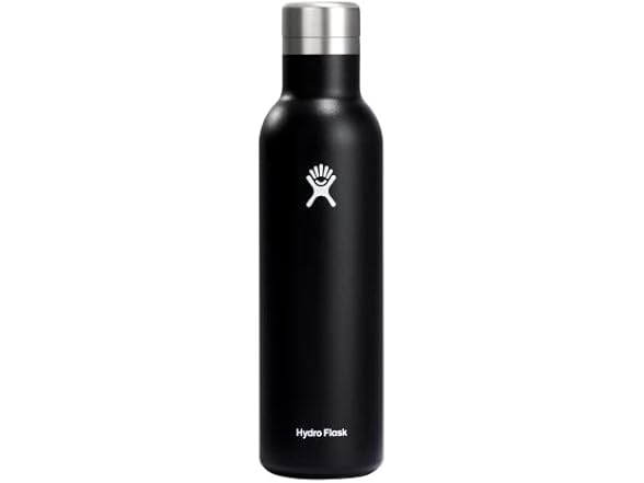 Hydro Flask Wine Bottle, 25 oz, Black
