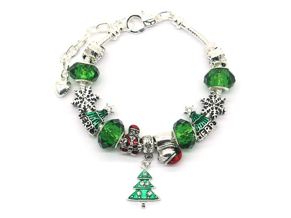 Murano Christmas Charm Bracelet