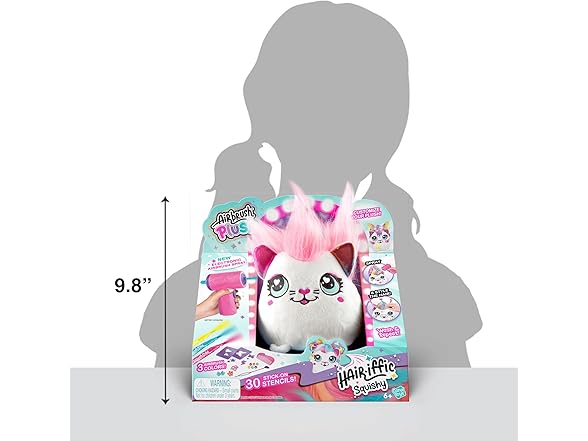 Canal Toys Airbrush Plush Hair’iffic Squishy Kitty