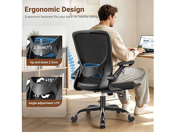 Bestfair W0893 9060 Ergonomic Office Chair Black
