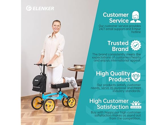 ELENKER BC2170626038061 Knee scooter (Open Box)