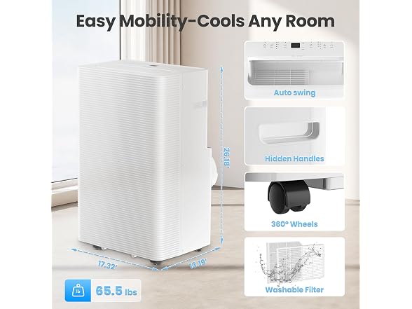 Candy 14,000 BTU Portable Air Conditioner 700sqft