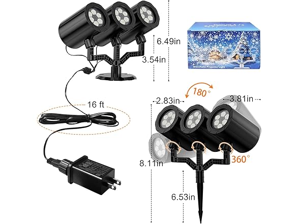 Christmas Snowflake Projector