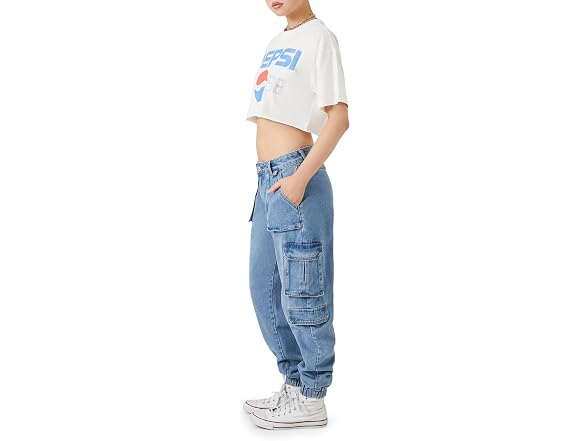 Forever 21 (27) Stretch-Denim Cargo Joggers
