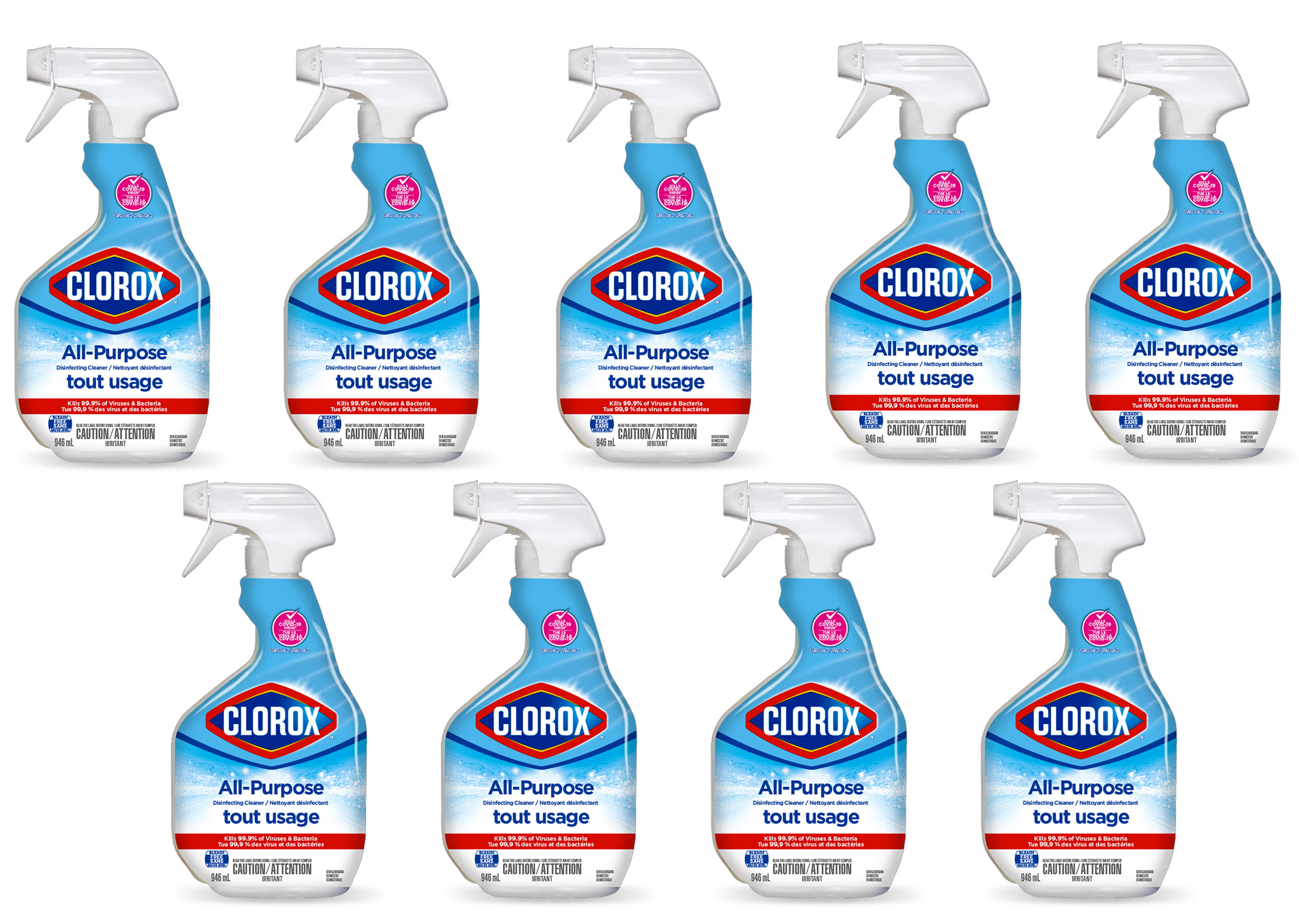 Clorox 9Pk All Purpose Disinfecting Cleaner Spray - Gallery 3