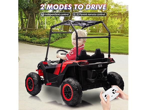 24V Kids Ride On Utv Toys, Electric Off-Road Car (Red)