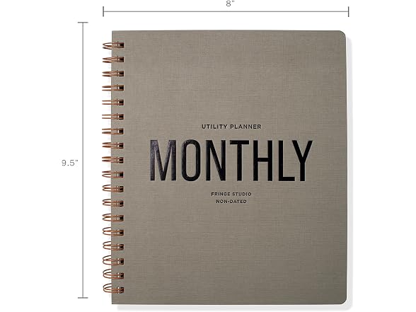 Fringe Studio Paper Cover Non-Dated Monthly Planner