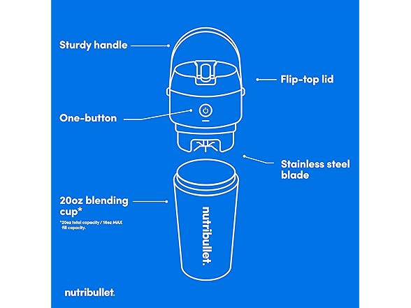 nutribullet Flip Portable Blender with Insulated Cup, Lavender