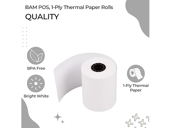 BAM POS Thermal Paper 2 1/4 x 50'