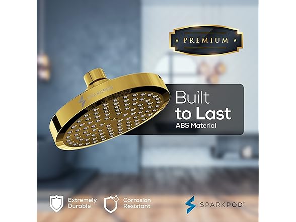 6" Round Rain Shower Head & Arm