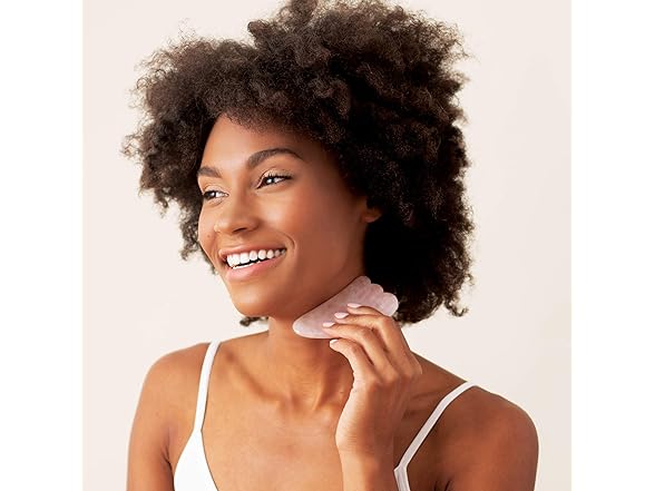 Plum Beauty Rose Quartz Sculpting Gua Sha Stone