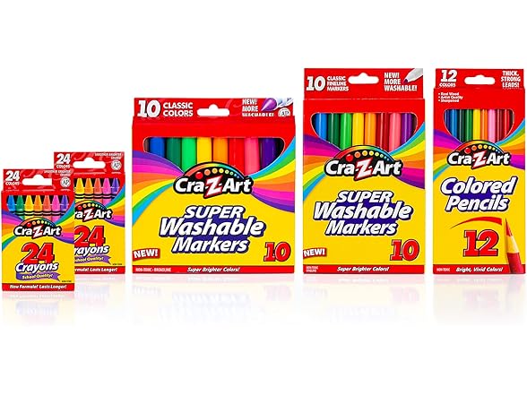 Cra-Z-Art Markers, Crayons, Colored Pencils