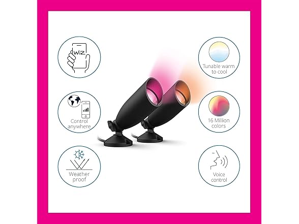 WiZ Connected LED Color Changing Outdoor Spotlight Ext
