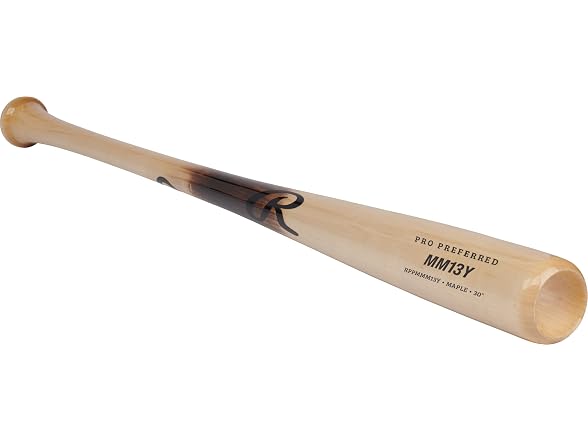 Rawlings | PRO PREFERRED Wood Baseball Bat | Youth - MM13Y Profile | Maple - 29"