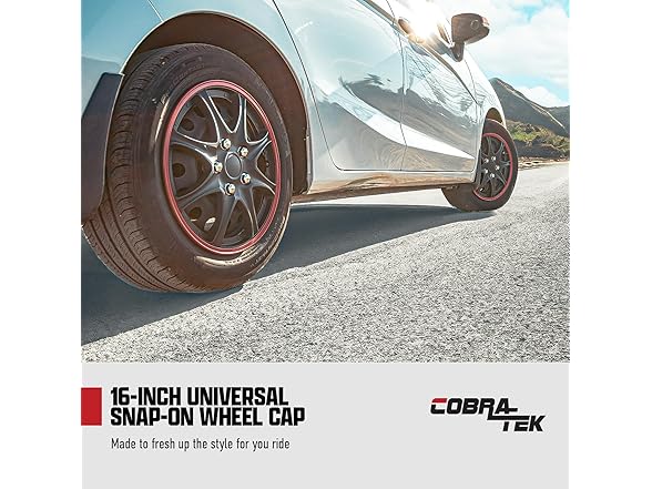 Cobra-Tek CBK-HP147-15-K 4PC Hubcaps Shadow Black (15”)