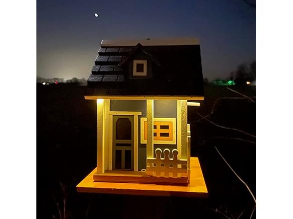 Sunnydaze Decor HB-631 Birdhouse w/ Solar, Charming Cottage