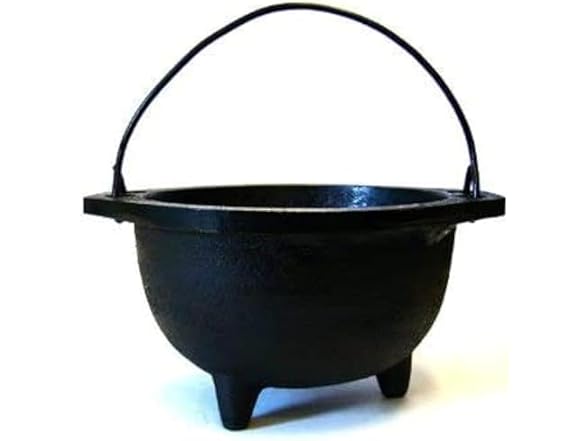 AzureGreen Cast Iron Cauldron w/Handle
