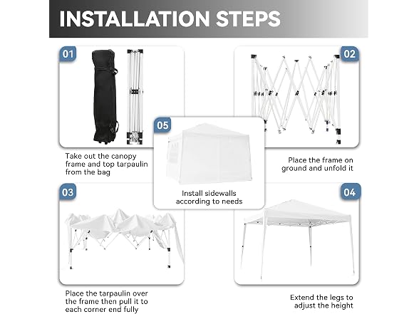Elevon 10'x10' Pop Up Canopy with Sidewalls