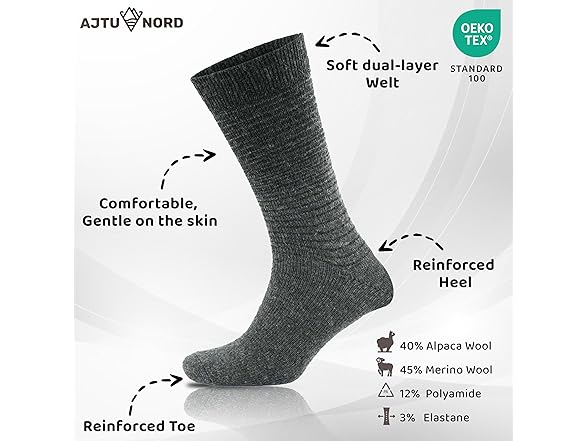 Ajtu Nord| Unisex Alpaca Wool Socks