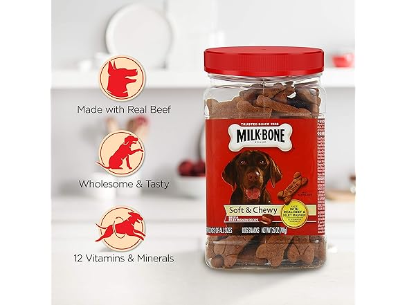 Milk-Bone Soft & Chewy Dog Treats, Beef
