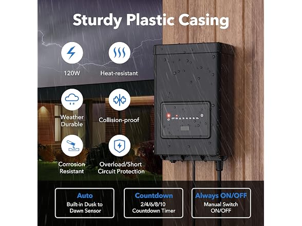 BN-LINK 120W Low Voltage Landscape Transformer Outdoor 