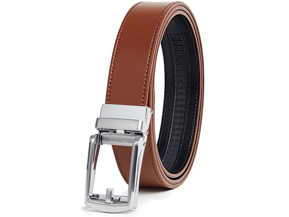 Cognac Belt / Silver Buckle