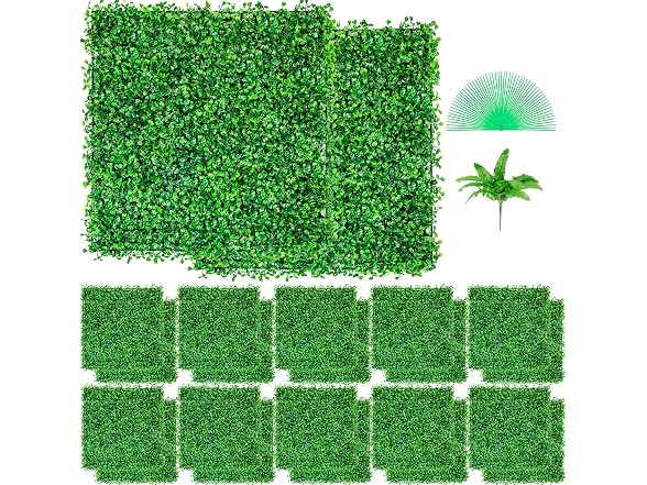 Artificial Boxwood Panel UV 24pcs Boxwood Hedge