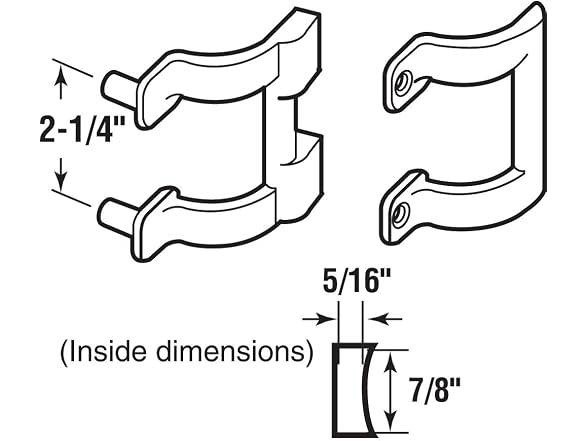 Prime-Line M 6198 2-1/4 In. Chrome Shower Door Handle