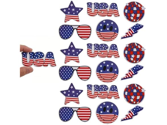 Fun Express Bulk Patriotic Stars & Stripes Stickers - 144 Pieces