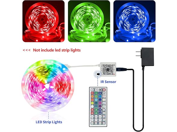 FONEWE 44 Key RGB LED Strip Lights IR