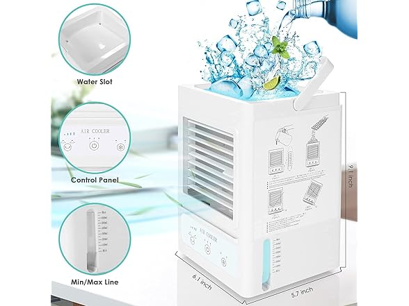 Generic Portable Air Conditioner, 5000mAh