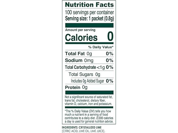 True Lime 100ct (Pack of 1) - Water Enhancer